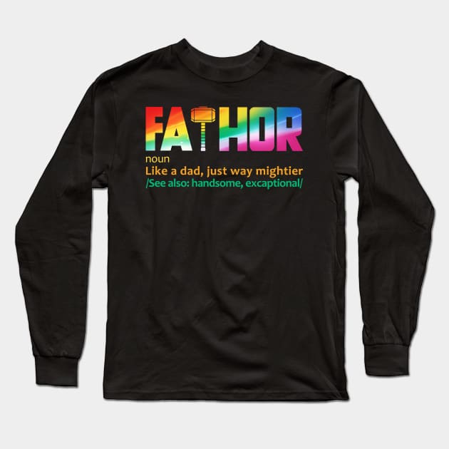 FATHOR COOL COLOUR Long Sleeve T-Shirt by HelloShop88